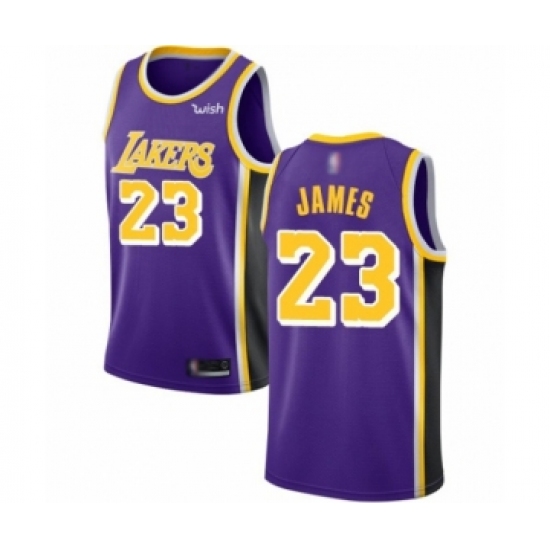 Youth Los Angeles Lakers #23 LeBron James Swingman Purple Basketball Jerseys - Statement Edition - Ujersey
