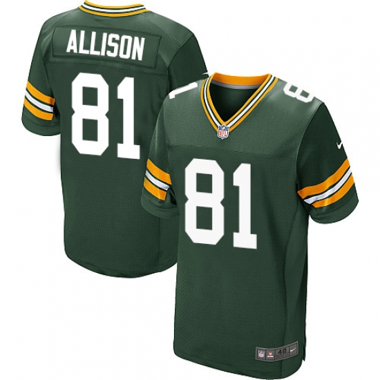 Men's Nike Green Bay Packers #81 Geronimo Allison Elite Green Team Color NFL Jersey - Ujersey