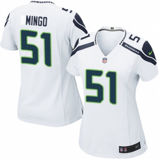 Women's Nike Seattle Seahawks #51 Barkevious Mingo Game White NFL Jersey - Ujersey