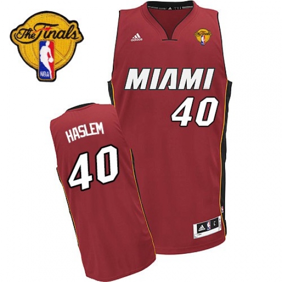 Men's Adidas Miami Heat #40 Udonis Haslem Swingman Red Alternate Finals Patch NBA Jersey - Ujersey