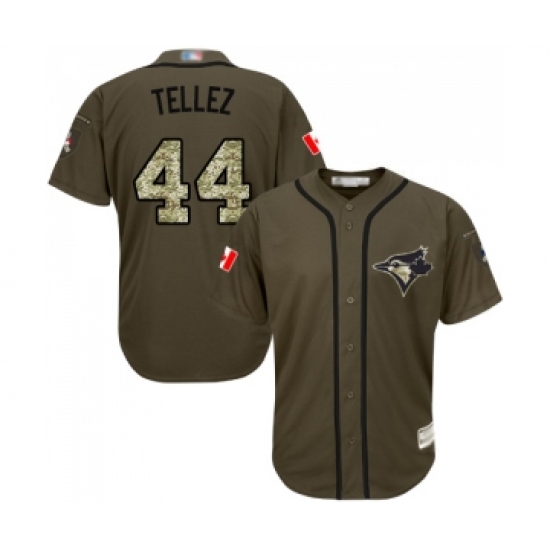 Men's Toronto Blue Jays #44 Rowdy Tellez Authentic Green Salute to Service Baseball Jersey - Ujersey