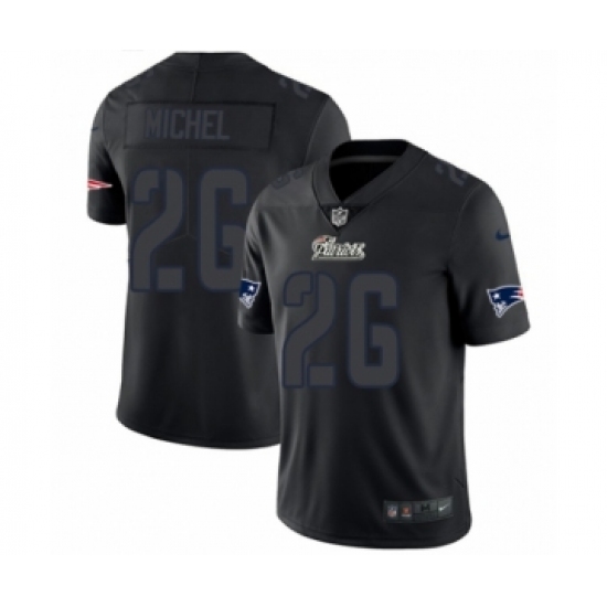 Men's Nike New England Patriots #26 Sony Michel Limited Black Rush Impact NFL Jersey - Ujersey