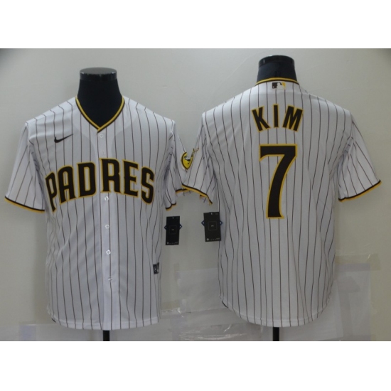Men's Nike San Diego Padres #7 Ha-Seong Kim White Collection Baseball Player Jersey - Ujersey