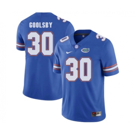 Florida Gators 30 DeAndre Goolsby Blue College Football Jersey - Ujersey