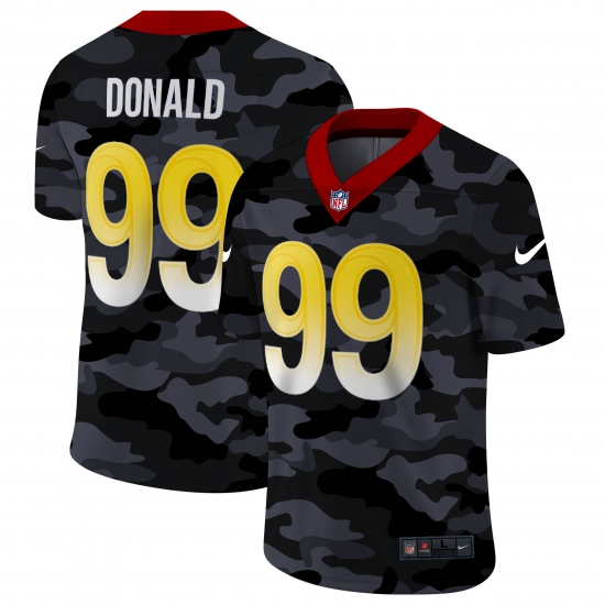 Men's Los Angeles Rams #99 Aaron Donald Camo 2020 Nike Limited Jersey - Ujersey