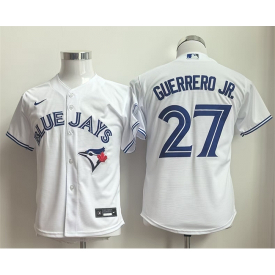 Youth Toronto Blue Jays #27 Vladimir Guerrero Jr. White Limited Stitched Baseball Jersey - Ujersey