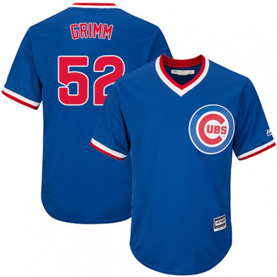 Youth Majestic Chicago Cubs #52 Justin Grimm Authentic Royal Blue Cooperstown Cool Base MLB Jersey - Ujersey