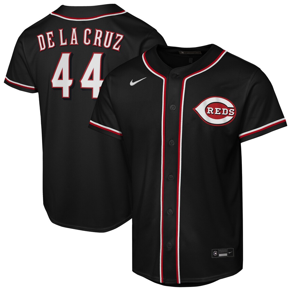 Youth Cincinnati Reds Elly De La Cruz Nike Black Fashion Replica Player Jersey - SUjersey01