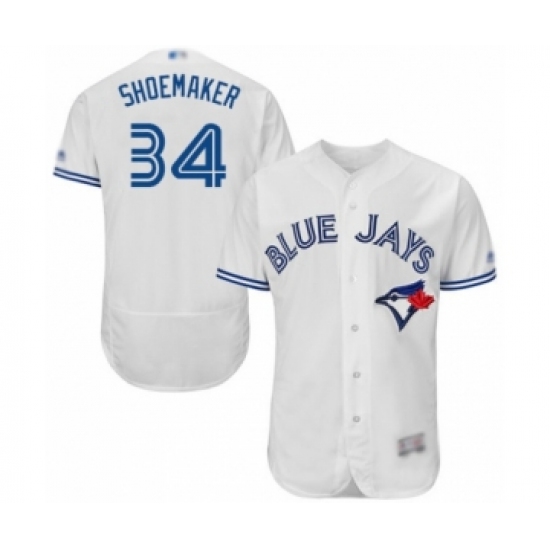 Men's Toronto Blue Jays #34 Matt Shoemaker White Home Flex Base Authentic Collection Baseball Player Jersey - Ujersey