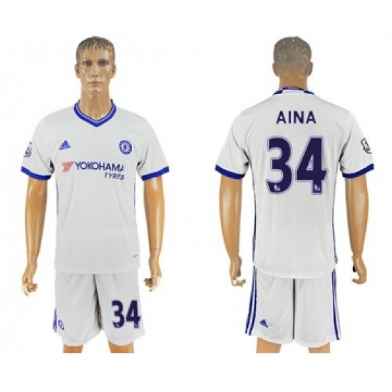 Chelsea #34 Aina White Soccer Club Jersey