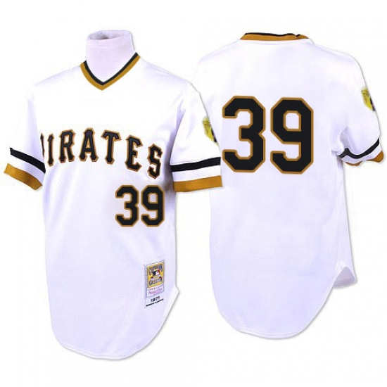 Men's Mitchell and Ness 1971 Pittsburgh Pirates #39 Dave Parker Authentic White Throwback MLB Jersey - Ujersey