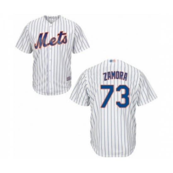 Youth New York Mets #73 Daniel Zamora Authentic White Home Cool Base Baseball Player Jersey - Ujersey