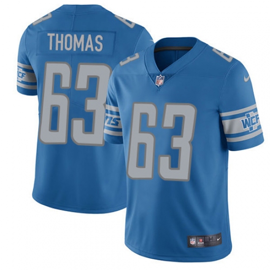 Youth Nike Detroit Lions #63 Brandon Thomas Limited Light Blue Team Color Vapor Untouchable NFL Jersey - Ujersey
