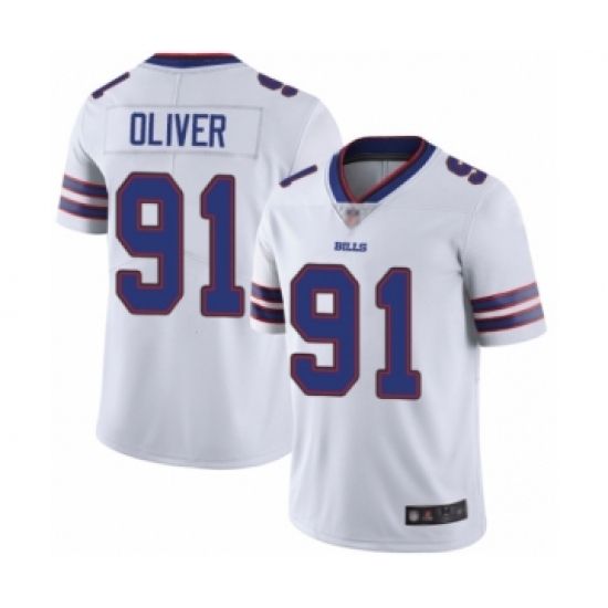Men's Buffalo Bills #91 Ed Oliver White Vapor Untouchable Limited Player Football Jersey - Ujersey
