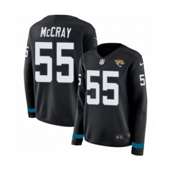 Women's Nike Jacksonville Jaguars #55 Lerentee McCray Limited Black Therma Long Sleeve NFL Jersey - Ujersey