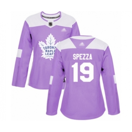 Women's Toronto Maple Leafs #19 Jason Spezza Authentic Purple Fights Cancer Practice Hockey Jersey - Ujersey