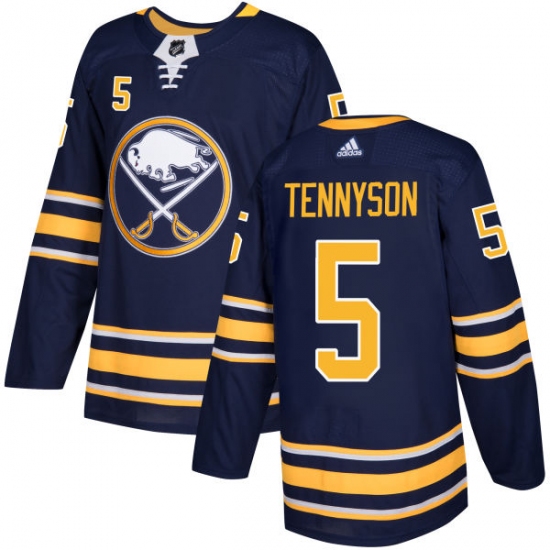Youth Adidas Buffalo Sabres #5 Matt Tennyson Premier Navy Blue Home NHL Jersey - Ujersey