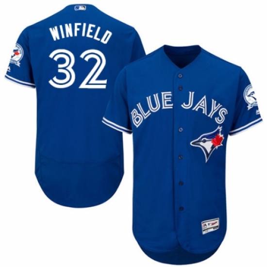 Men's Majestic Toronto Blue Jays #32 Dave Winfield Royal Blue Alternate Flex Base Authentic Collection MLB Jersey - Ujersey