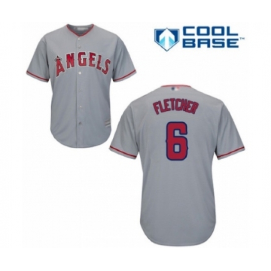 Youth Los Angeles Angels of Anaheim #6 David Fletcher Authentic Grey Road Cool Base Baseball Player Jersey - Ujersey