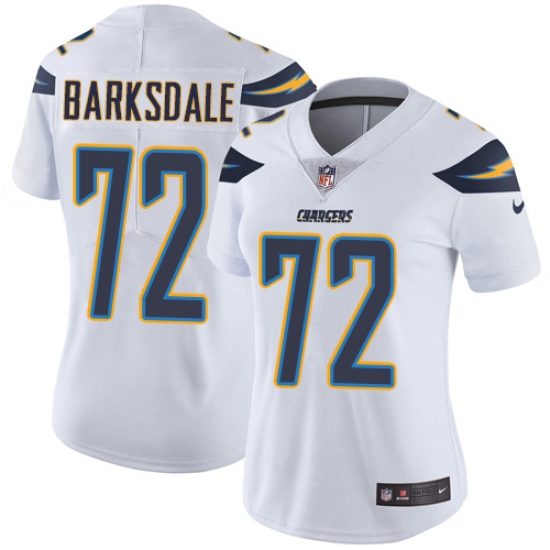 Women's Nike Los Angeles Chargers #72 Joe Barksdale Elite White NFL Jersey - Ujersey