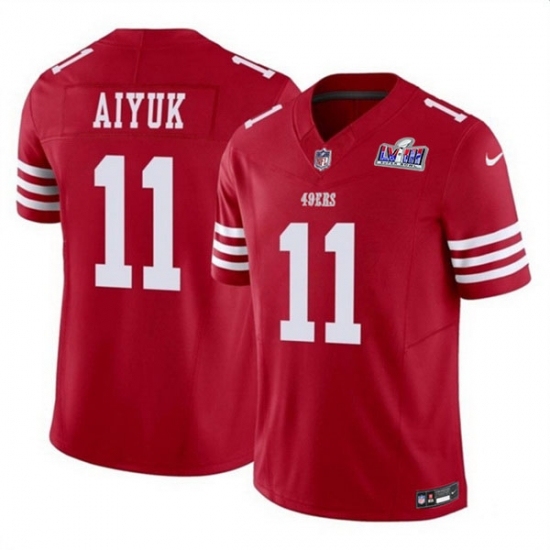 Youth San Francisco 49ers #11 Brandon Aiyuk Red 2023 F U S E Vapor Limited Stitched Football 2024 Super Bowl LVIII Jersey