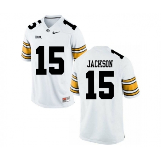 Iowa Hawkeyes 15 Joshua Jackson White College Football Jersey - Ujersey
