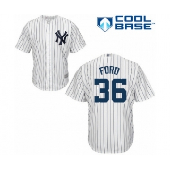 Youth New York Yankees #36 Mike Ford Authentic White Home Baseball Player Jersey - Ujersey