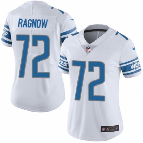 Women's Nike Detroit Lions #72 Frank Ragnow White Vapor Untouchable Elite Player NFL Jersey - Ujersey
