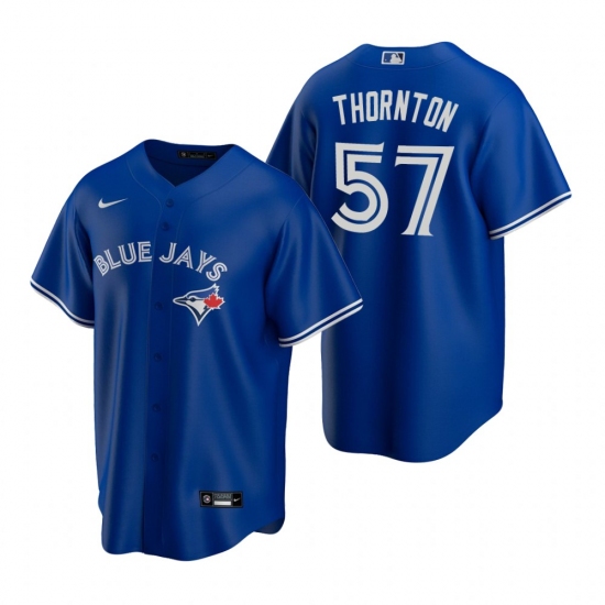 Men's Nike Toronto Blue Jays #57 Trent Thornton Royal Alternate Stitched Baseball Jersey - Ujersey