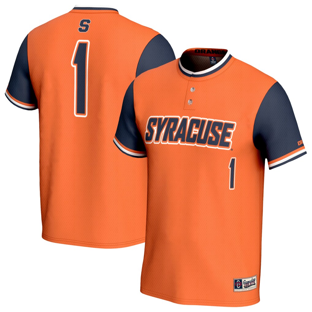 Youth GameDay Greats Orange #1 Syracuse Orange Lightweight Collegiate Softball Fashion Jersey - U-jersey