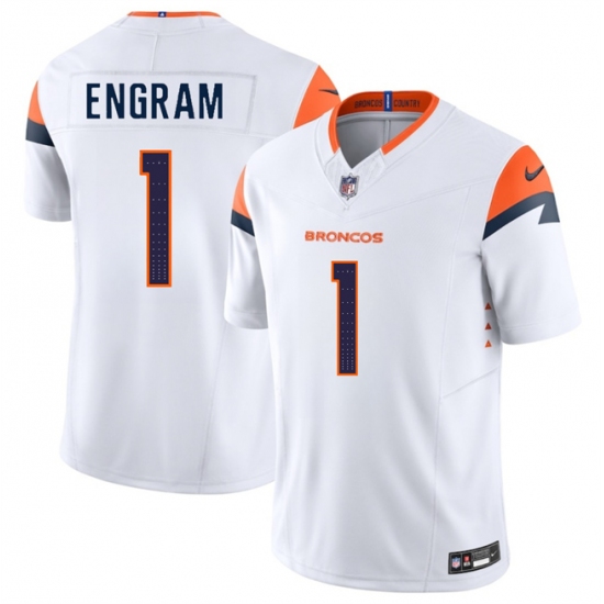 Men's Denver Broncos #1 Evan Engram White 2025 F.U.S.E. Vapor Limited Football Stitched Jersey - Ujersey