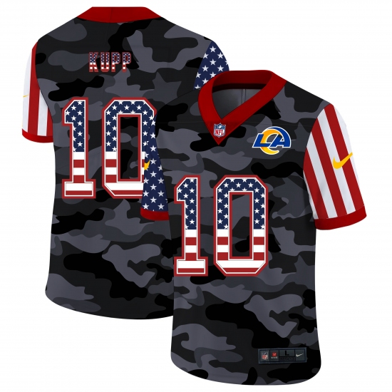 Men's Los Angeles Rams #10 Cooper Kupp Camo Flag Nike Limited Jersey - Ujersey