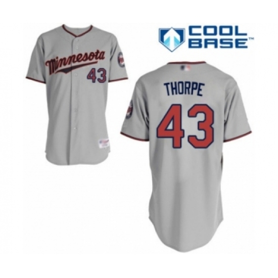 Youth Minnesota Twins #43 Lewis Thorpe Authentic Grey Road Cool Base Baseball Player Jersey - Ujersey