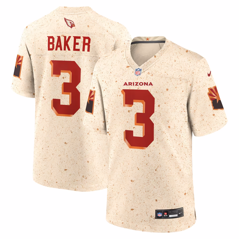 Men's Arizona Cardinals Budda Baker Nike Natural Rivalries Collection Game Jersey - Ujersey