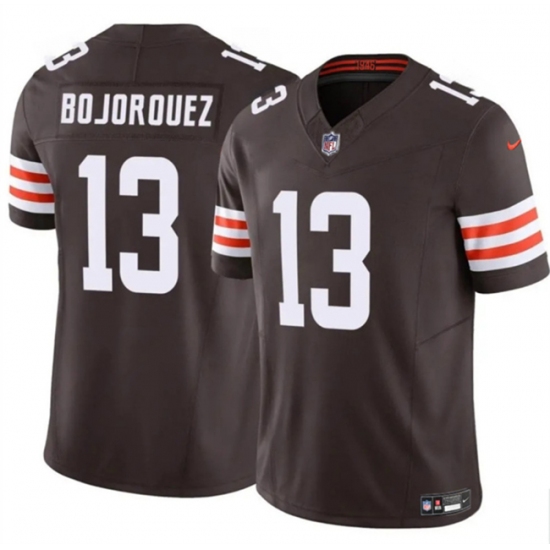 Men's Cleveland Browns #13 Corey Bojorquez Brown F.U.S.E. Vapor Limited Football Stitched Jersey - Ujersey