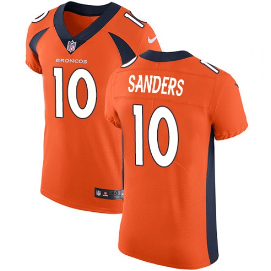 Men's Nike Denver Broncos #10 Emmanuel Sanders Orange Team Color Vapor Untouchable Elite Player NFL Jersey - Ujersey