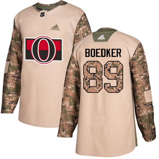 Men's Adidas Ottawa Senators #89 Mikkel Boedker Authentic Camo Veterans Day Practice NHL Jersey - Ujersey
