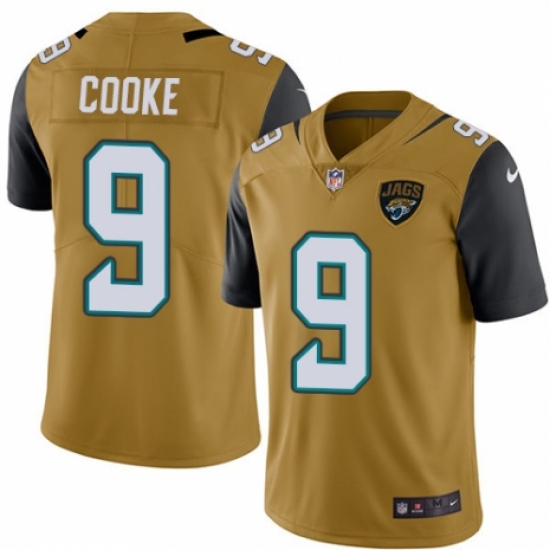 Youth Nike Jacksonville Jaguars #9 Logan Cooke Limited Gold Rush Vapor Untouchable NFL Jersey - Ujersey