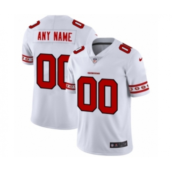 Men's San Francisco 49ers Customized White Team Logo Cool Edition Jersey - Ujersey