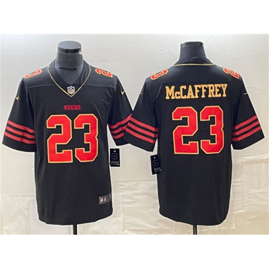 Men's San Francisco 49ers #23 Christian McCaffrey Black Stitched Jersey - Ujersey