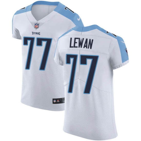 Men's Nike Tennessee Titans #77 Taylor Lewan White Vapor Untouchable Elite Player NFL Jersey - Ujersey