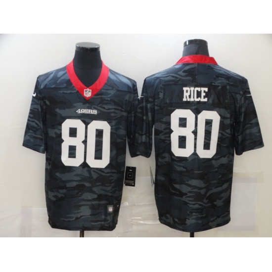 Men's San Francisco 49ers #80 Jerry Rice Camo 2020 Nike Limited Jersey - Ujersey
