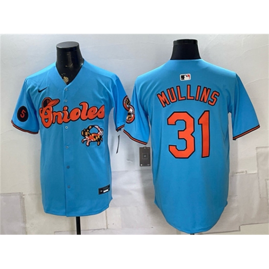 Men's Baltimore Orioles #31 Cedric Mullins Blue With Vapor Premier Limited Stitched Baseball Jersey - Ujersey