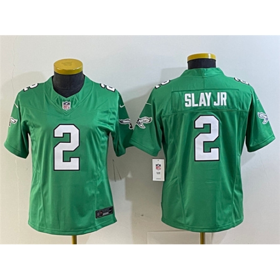 Women's Philadelphia Eagles #2 Darius Slay JR Green 2023 F.U.S.E. Football Stitched Jersey - Ujersey