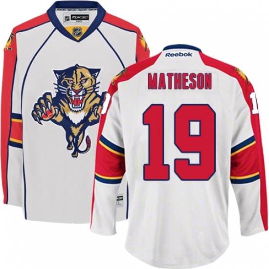 Women's Reebok Florida Panthers #19 Michael Matheson Authentic White Away NHL Jersey - Ujersey