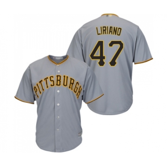 Youth Pittsburgh Pirates #47 Francisco Liriano Replica Grey Road Cool Base Baseball Jersey - Ujersey