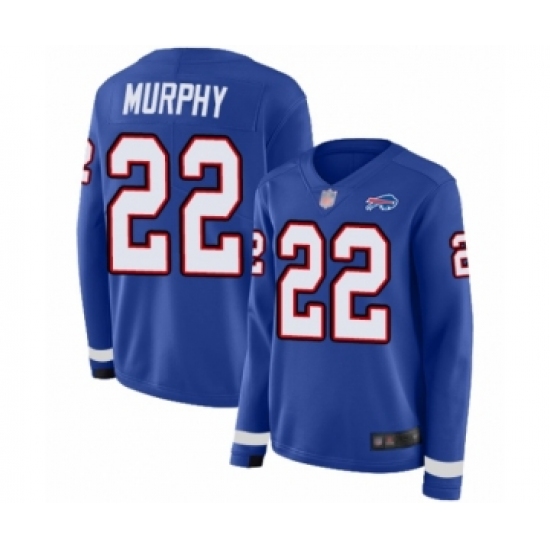 Women's Buffalo Bills #22 Marcus Murphy Limited Royal Blue Therma Long Sleeve Football Jersey - Ujersey