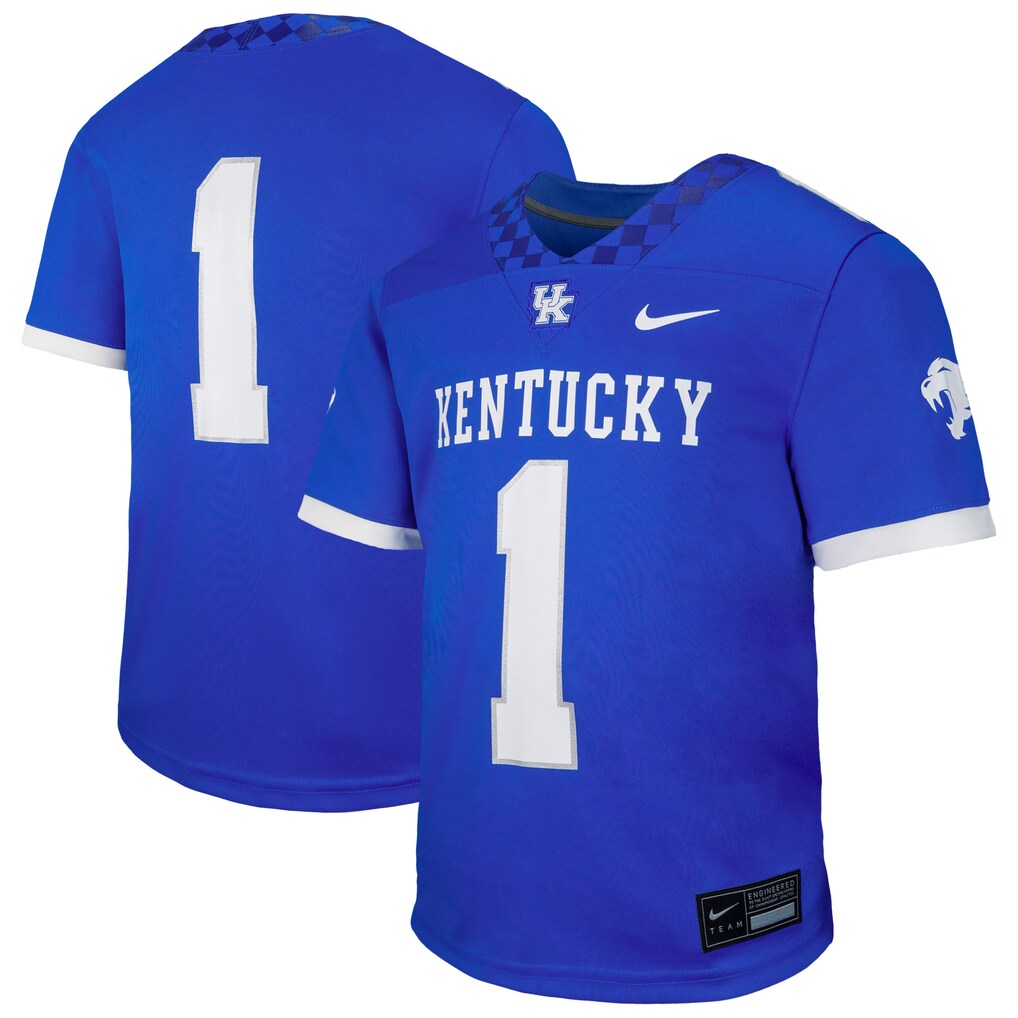 Youth Nike #1 Royal Kentucky Wildcats Untouchable Replica Game Jersey - U-jersey
