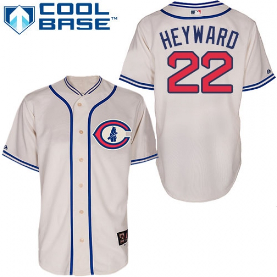 Men's Majestic Chicago Cubs #22 Jason Heyward Authentic Cream 1929 Turn Back The Clock MLB Jersey - Ujersey