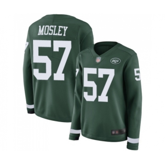 Women's New York Jets #57 C.J. Mosley Limited Green Therma Long Sleeve Football Jersey - Ujersey